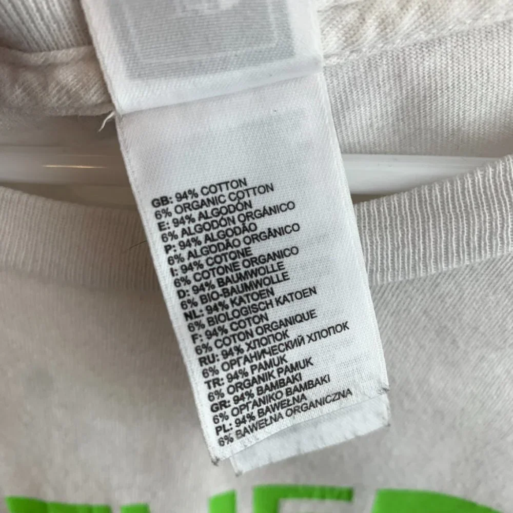 The North Face Green Logo White Short Sleeve Shirt
